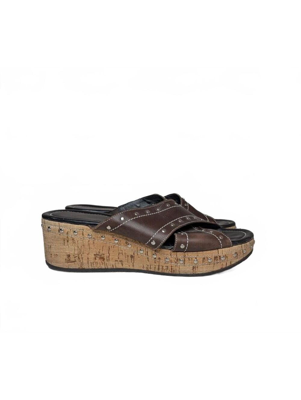 Donald J Pliner Syra Leather Wedge Sandals Size 9.5